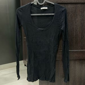 Zara Black Long Sleeve Top