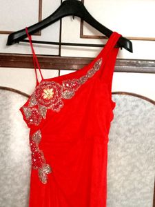 Hot Red Party Wear