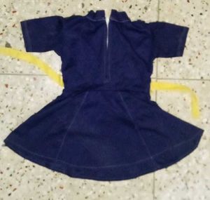 Girls' Navy &amp; Yellow Dress