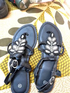 Aditya Birla Black Sandal Unused