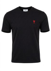AMI Paris Black T-Shirt Loose Fit Unisex