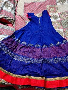 Anarkali Navy Blue Kurti