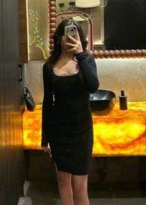 Black Ribbed Bodycon Dress