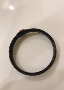 Elegant Black Bracelet with Pink Stone