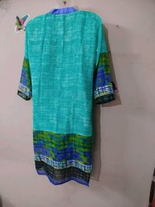 Sea Grin Kurta with Abstract Print