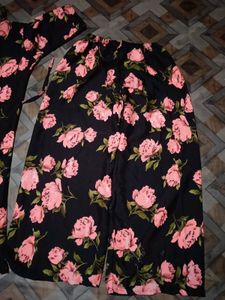 Floral Print Kurta and Palazzo Set