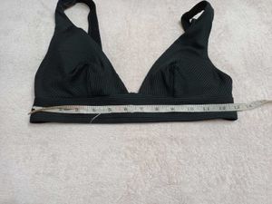 Ribbed Black Bikini Top