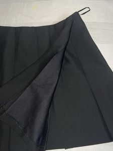 Zara wrap over Black Pleated Mini Skirt