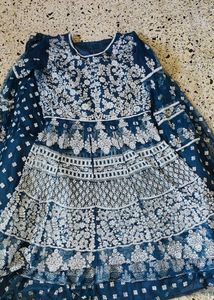Peplum Kurta With Gharara Dupatta