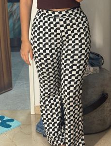 retro printed flared pants