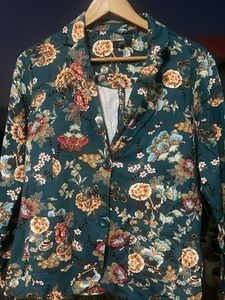 Floral Print Blazer Jacket
