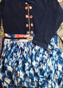 Blue Tunic Dress For Girls