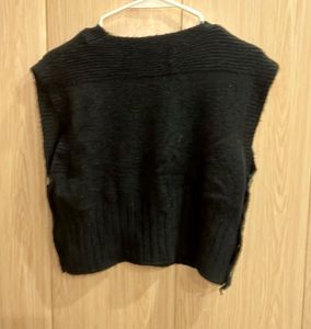 Black Knit Sweater Vest