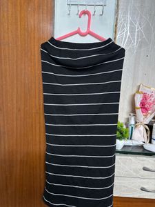 Striped Black &amp; White pencil Skirt