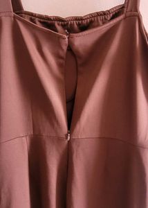 Brown Spaghetti Strap Jumpsuit