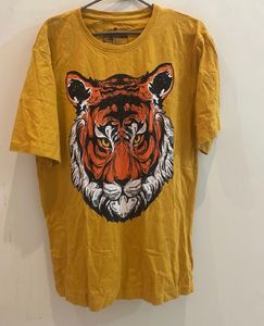 Tiger Graphic Tee - Mustard Yellow