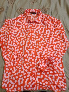 Stylish Orange Printed Shirt