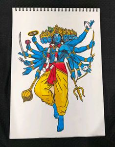 Vasudev Shri Krishna Ji Hand-Drawn A4 Artwork  🕉️