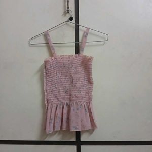 Pink Floral Sheer top