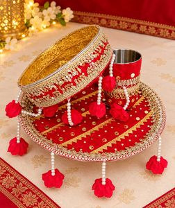 Karwa chauth thali handicraft