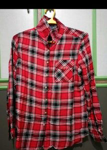 Red Plaid Flannel Shirt