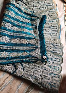Elegant Teal Lehenga Choli ( with margin)