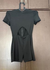 Women's Black Short Jumpsuit