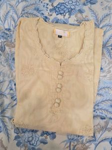 Elegant Yellow Embroidered Kurta