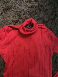 Red Turtleneck / Highneck Sweater
