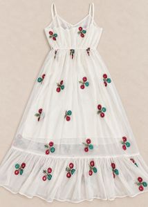 White Embroidered Tiered Dress🌷🤍