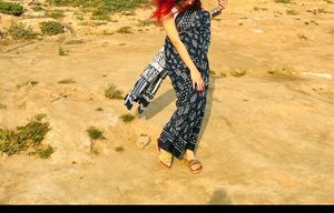 KALINI Pure Cotton Block Print Saree