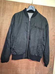 Grey and Black Double sided bomber Jacket