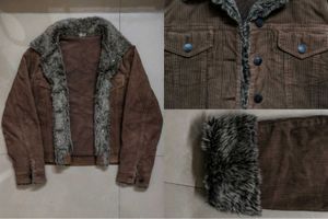 Vintage Corduroy Fur Jacket
