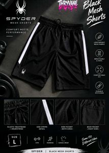 Spyder Black Mesh Shorts