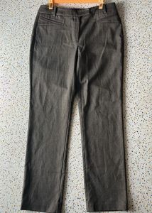 Gray Straight Leg Career Pants