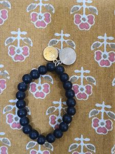 💟Ⓜ️Initial Chic Black Beaded Bracelet with Charms
