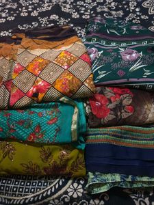 6 combo Sarees - Vibrant Prints