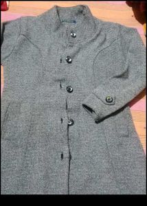Grey Button-Up Winter Coat