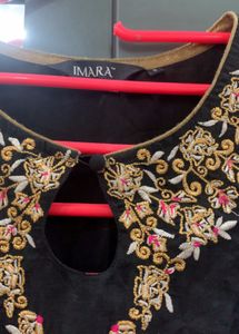 Embroidered Black Anarkali Kurta