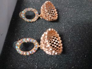 Rose Gold Jhumka Earrings