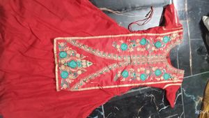 Red Embroidered Ethnic Gown