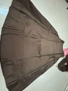 Pastel Pink &amp; Coffee Brown Indo-Western Festive Ou