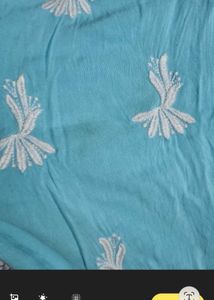 Blue chikankari suit