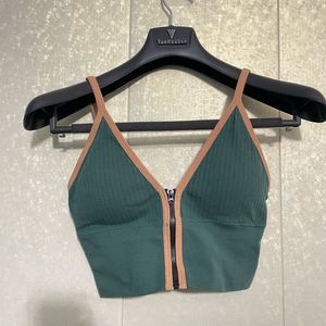 Forest Green Ribbed bralette