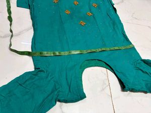 shinney soft fabric handwork dress