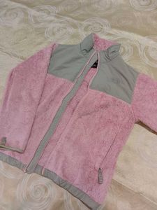 Y2K The North Face Pink Fuzzy Fleece Jacket