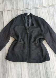 black tweed jacket