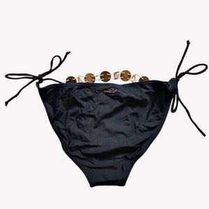 Black Bikini Bottom with Shell Detail 🆕 NWOT