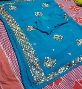 Heavy Saree With Blouse Combo 😍