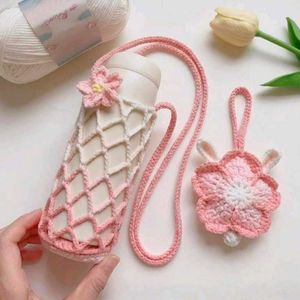 Handmade Crochet Water Bottle Holder